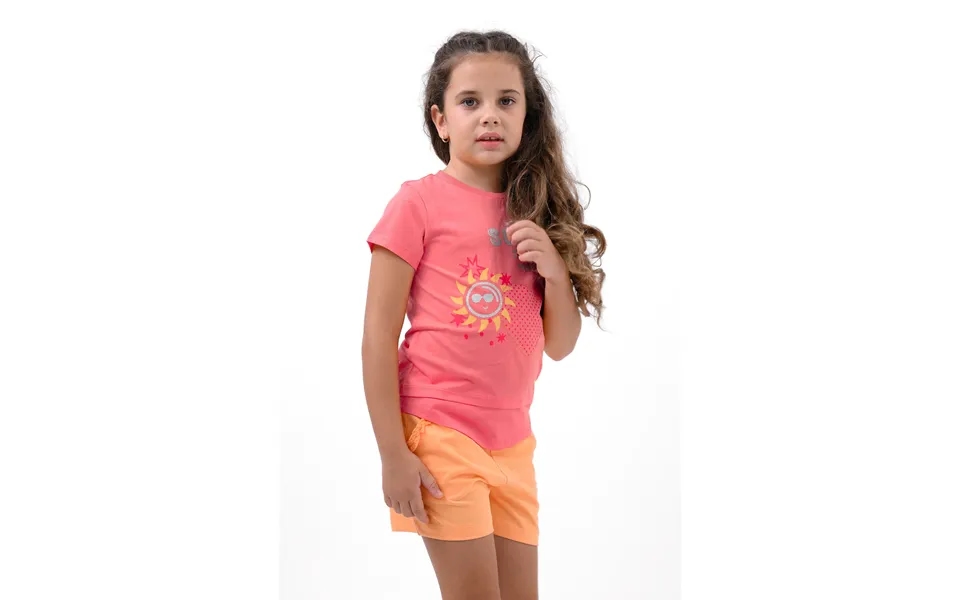 Enorsia Girls Red Double Layer Sunny Glitter Printed T-shirt - Uk 12 18 Mths