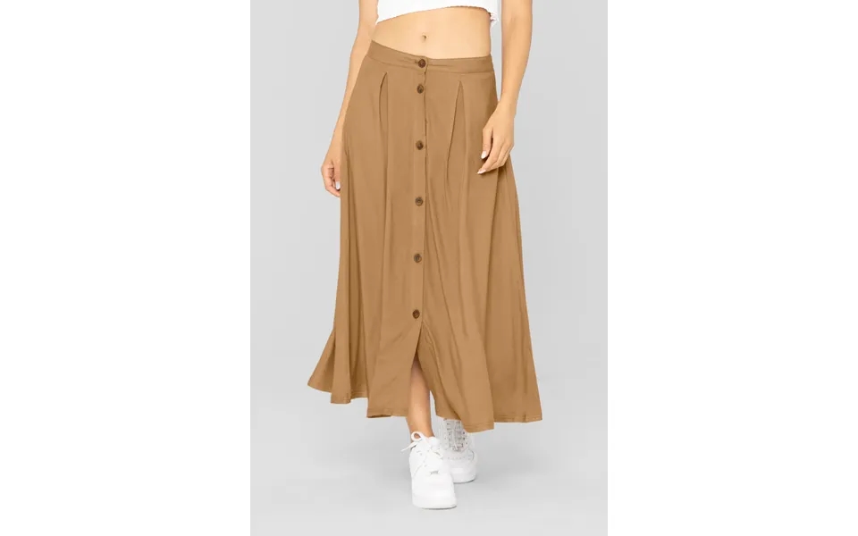 Enorsia Womens Brown A-line Front Button Through Skirts - Uk 18