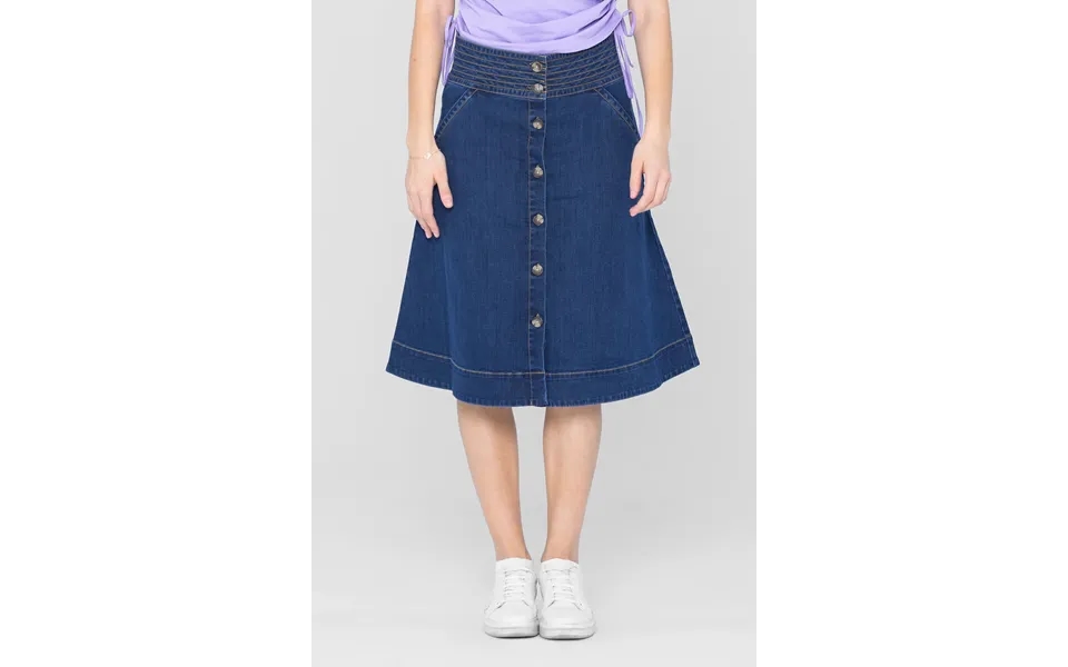 Enorsia Womens Deep Blue A-line Midi Skirt - Uk 10