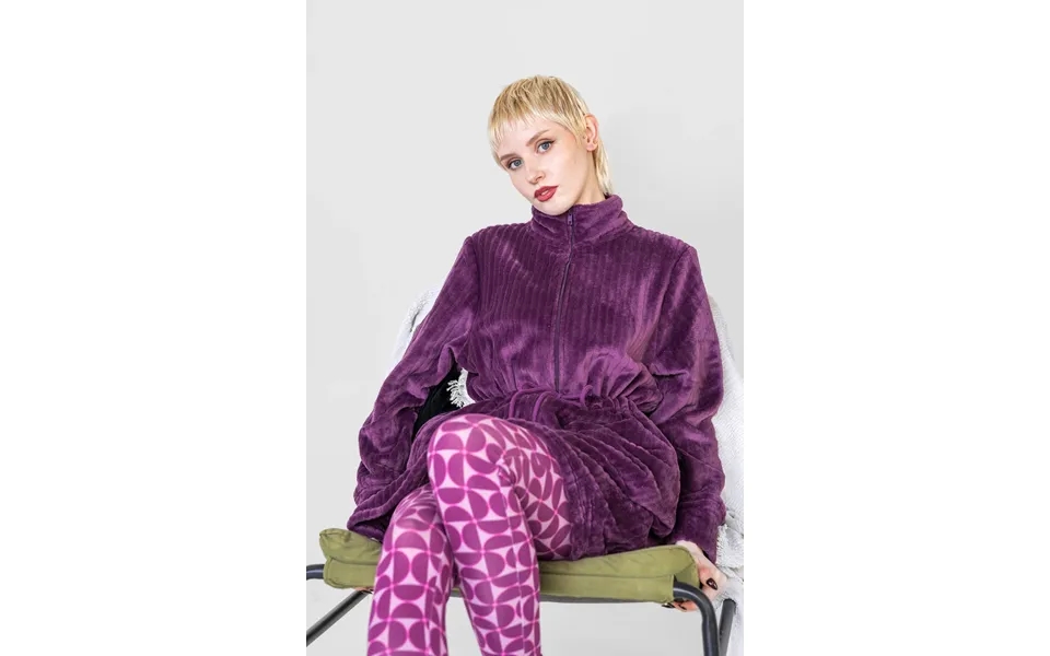 Enorsia Womens Purple Supersoft Coral Fleece Zip Through Dressing Gown - Uk 14