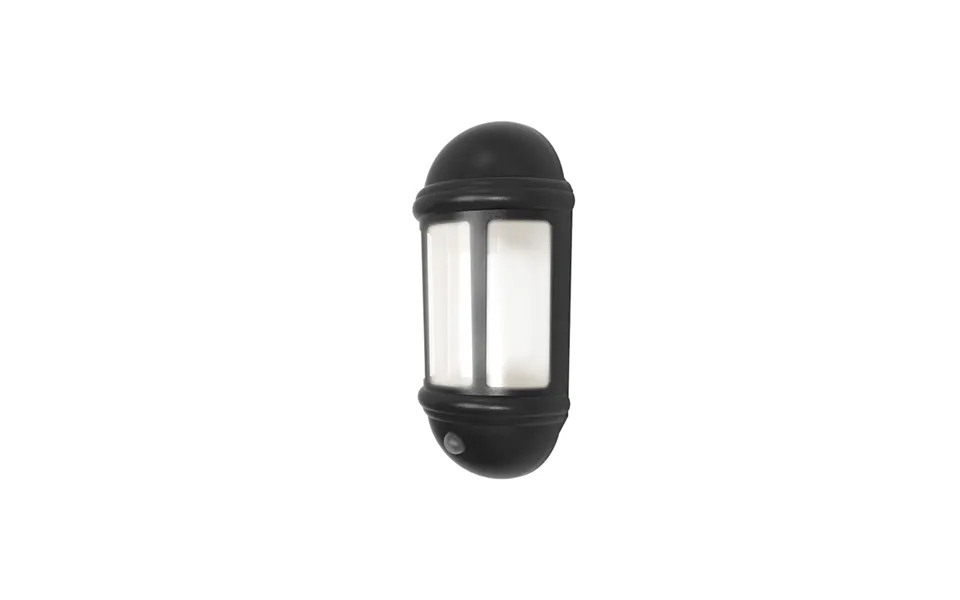 Ansell Latina Led Half Lantern With Pir 8w Black