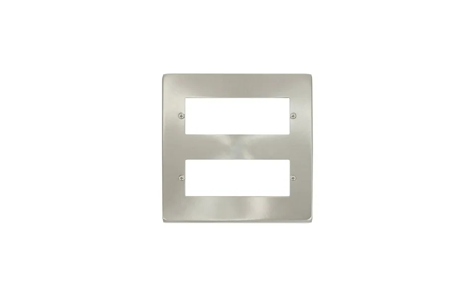 Click Deco 2 Tier Minigrid 12 Apertures Unfurnished Plate Satin Chrome