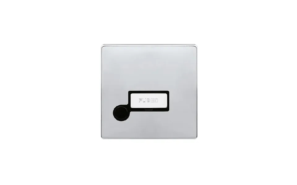 Click Definity 13a Ingot Fused Connection Unit With Optional Flex Outlet Polished Chrome Cover Plate Black Insert