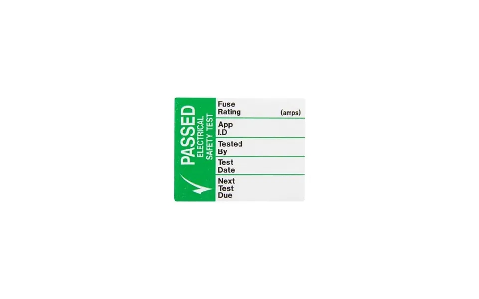 Industrial Signs Pass Test Self Adhesive Vinyl Label 42.5mm X 32