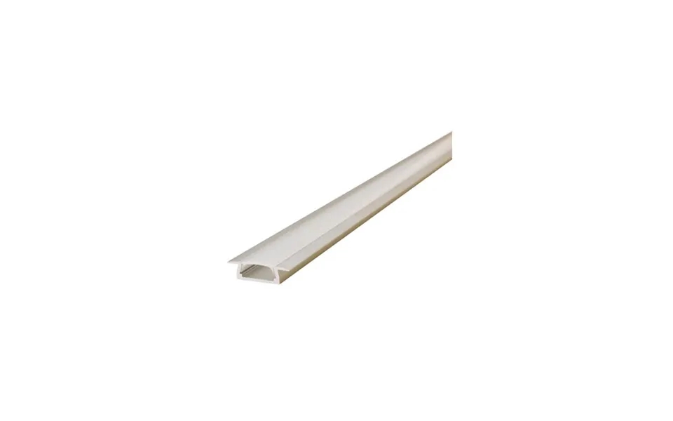 Integral Recessed Frosted Diffuser 22x6mm Aluminium Profile Rail 2 Metre