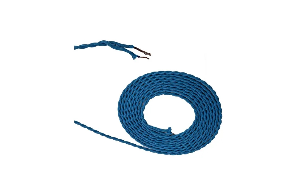 Luxuria Glorelle 1m Blue Braided Twisted 2 Core 0.75mm Cable