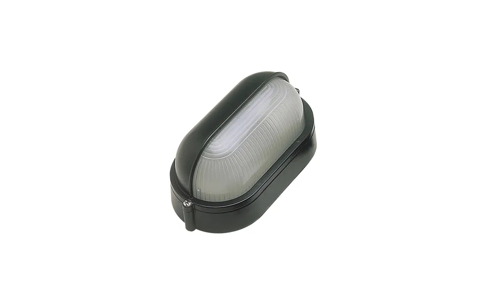 Ovia E27 Oval Bulkhead With Eyelid Black