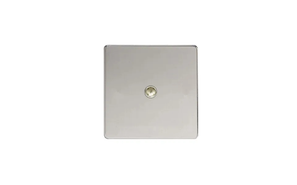 Varilight Screw Less Flat Plate Co-axial Tv Socket Chrome