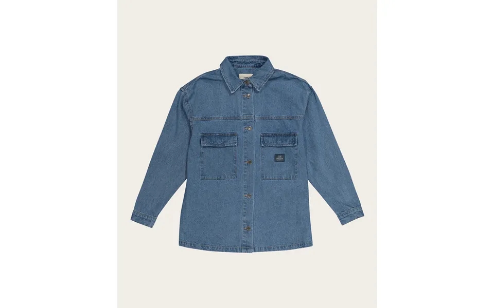 Ladies Denim Shacket - Blue