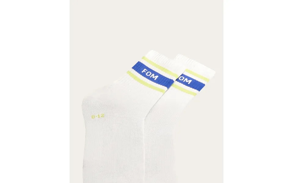 Socks Active - White Blue & Lime Stripes Size 8-12