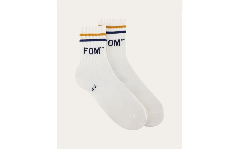 Socks Fom Active - Cream Gold & Navy Stripe Size 4-7