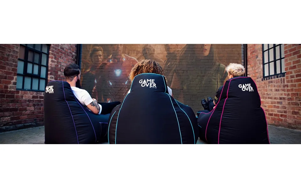 Gaming High Back Bean Bag Chair Indoor Kids Beanbag With Side Pockets