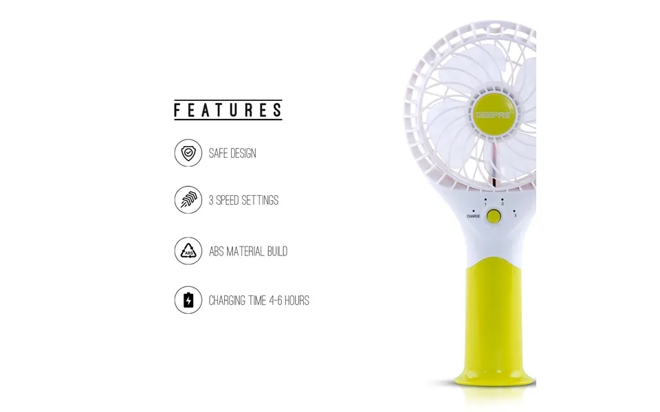 Three-speed Rechargeable Handheld Fan Green