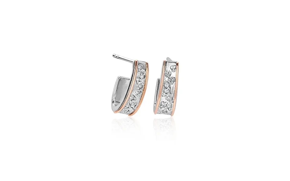 Cariad Sparkle Silver Half-hoop Drop Earrings