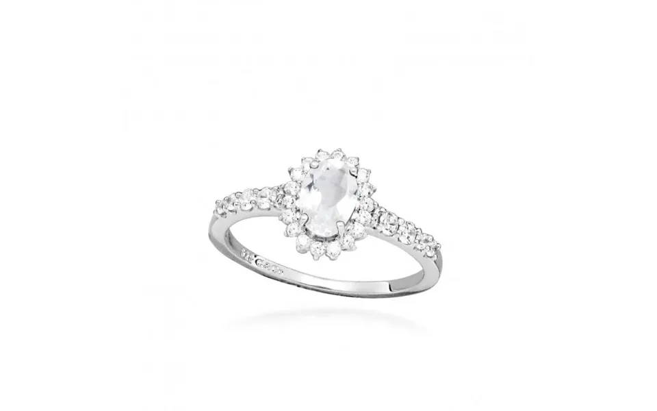 Hope Oval White Topaz Ring - Size 56