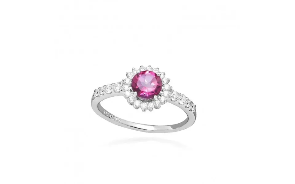 Hope Round Pink Topaz Ring - Size 54