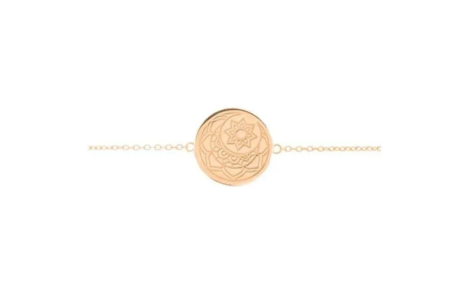 Moon & Sun Disc Bracelet In Rose Gold