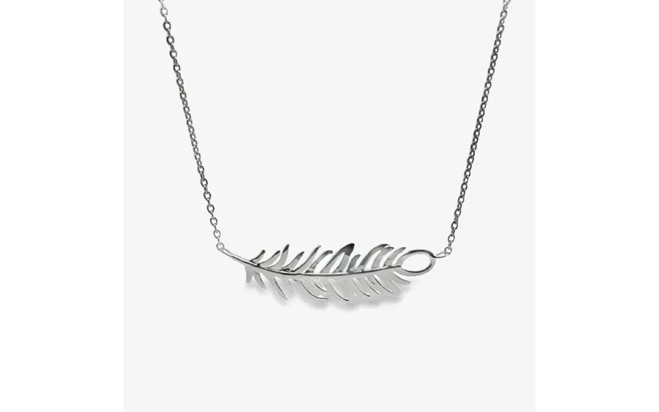 Silver Horizontal Feather Necklace