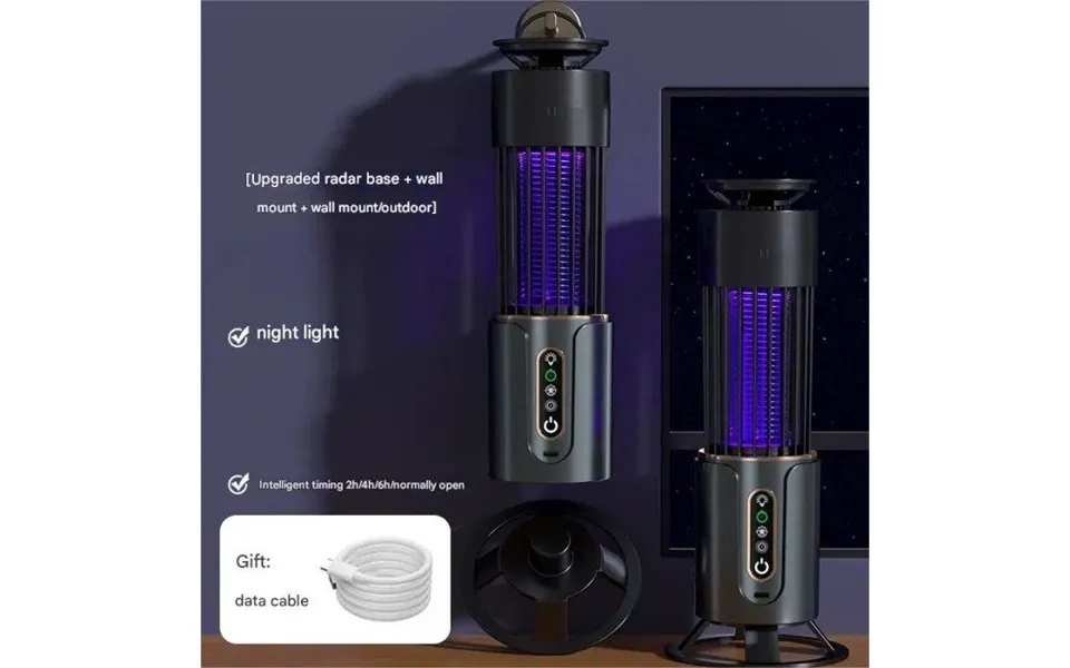 3-in-1 Mosquito Killer Lamp Uv Light Attraction Electric Shock Usb Rechargeable Portable For Bedroom - Dining Room