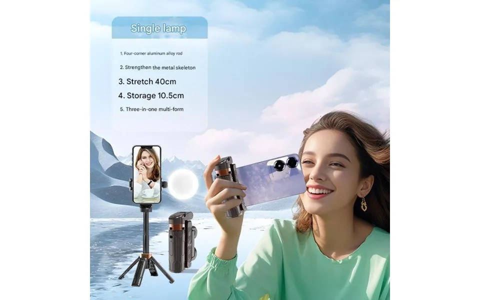 All-in-one Bluetooth Selfie Stick For Smartphones Extendable Tripod - Foldable Design