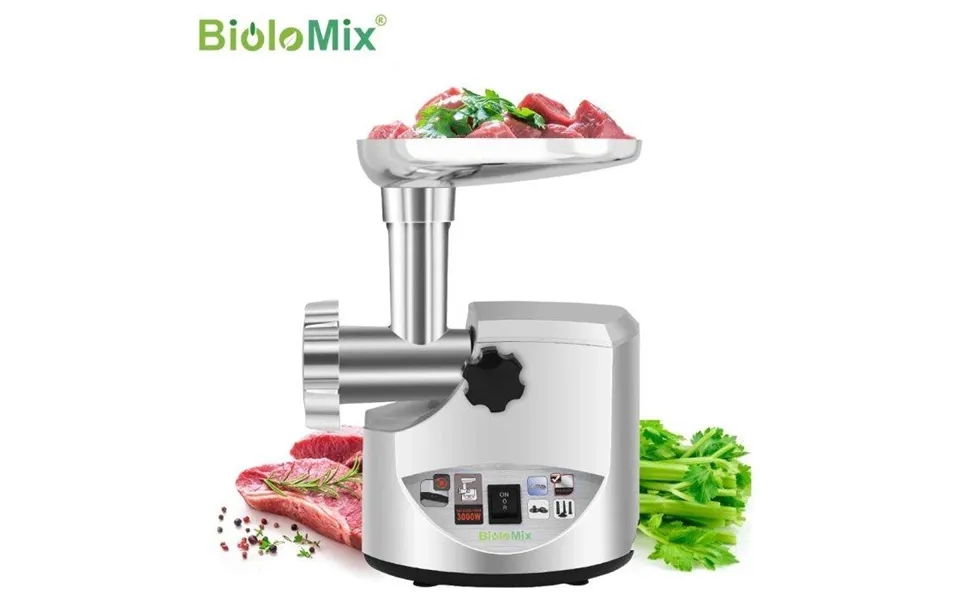 Biolomix Heavy Duty 3000w Max Powerful Electric Meat Grinder Home Sausage Stuffer Meat Mincer Food Processor