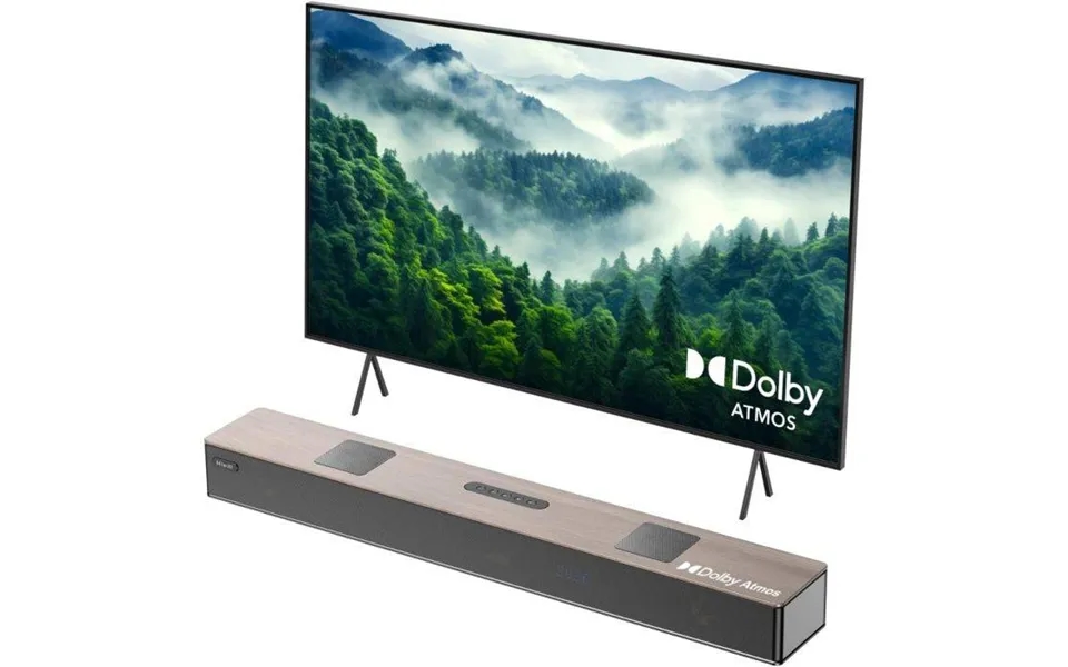 Hiwill 5.2.2ch Wooden Dolby Atmos Soundbar - All-in-one Sound Bar For Smart Tv With Dual Built-in Subwoofer