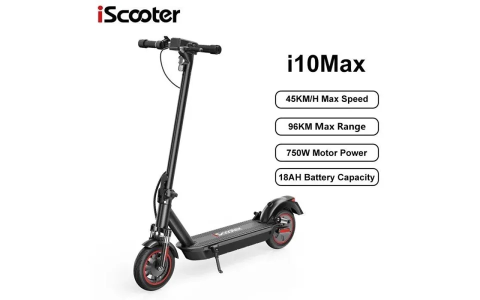 Iscooter I10max Foldable Adult Electric Scooter E-scooter 45 Km H Electric Kick Scooter 750w Skateboards 48v 18ah Kickbo