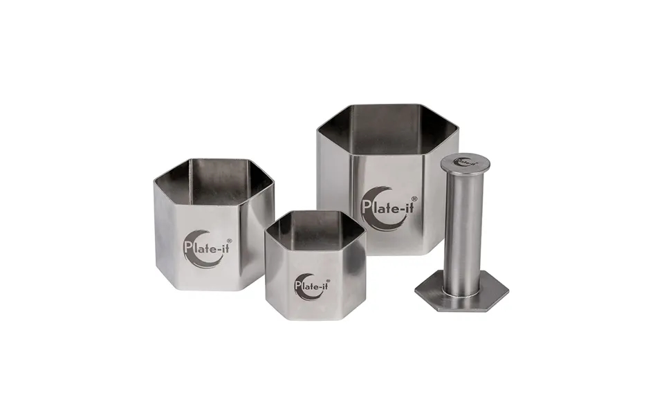 Plate-it Garnish Rings Hexagon 4 Piece Set
