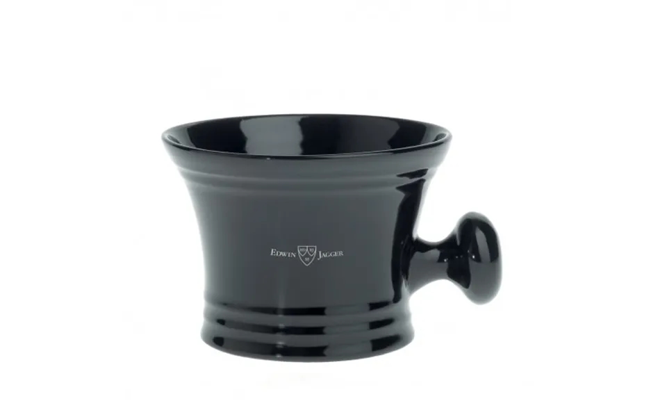 Edwin Jagger Porcelain Shaving Bowl With Handle Black