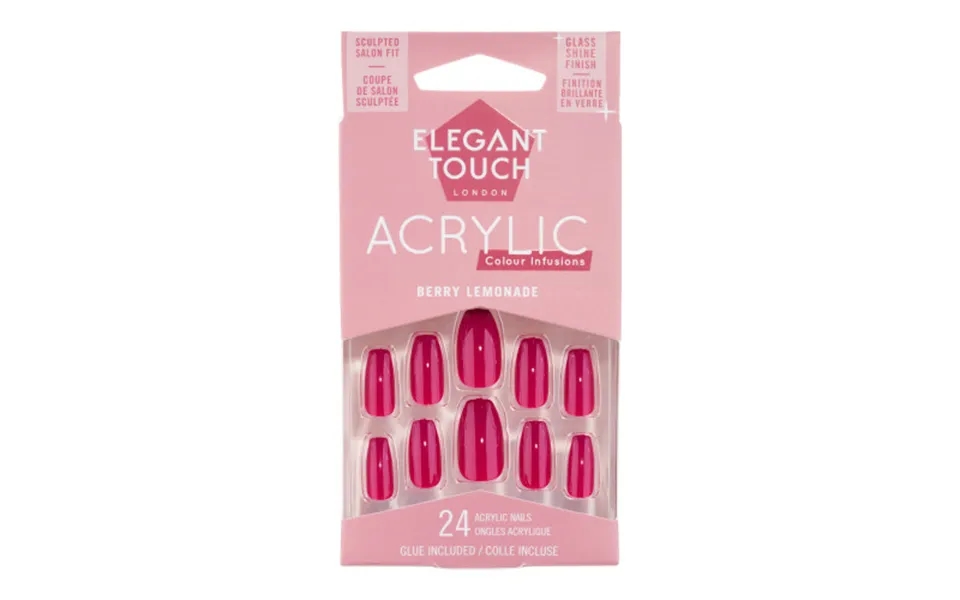 Elegant Touch Acrylic - Spiced Nutmeg False Nails Berry Lemonade