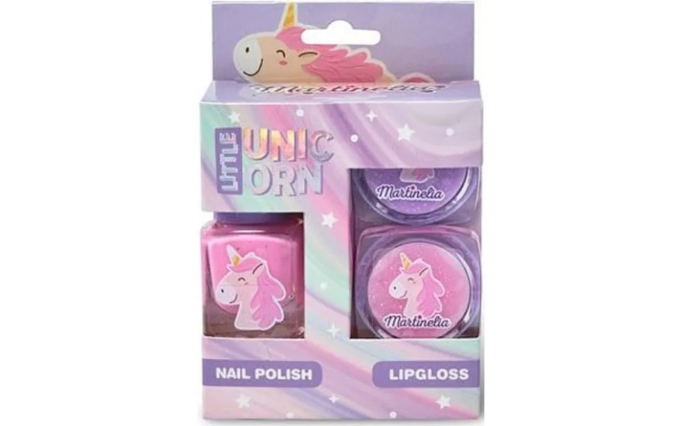 Martinelia Little Unicorn Mini Set Trio Nail Polish Lip Gloss Gift Set
