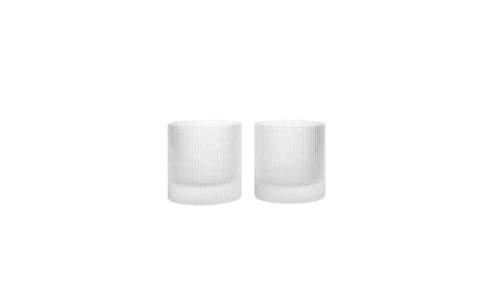 Ferm Living - Ripple Tumbler Glass, Frosted, Set Of 2