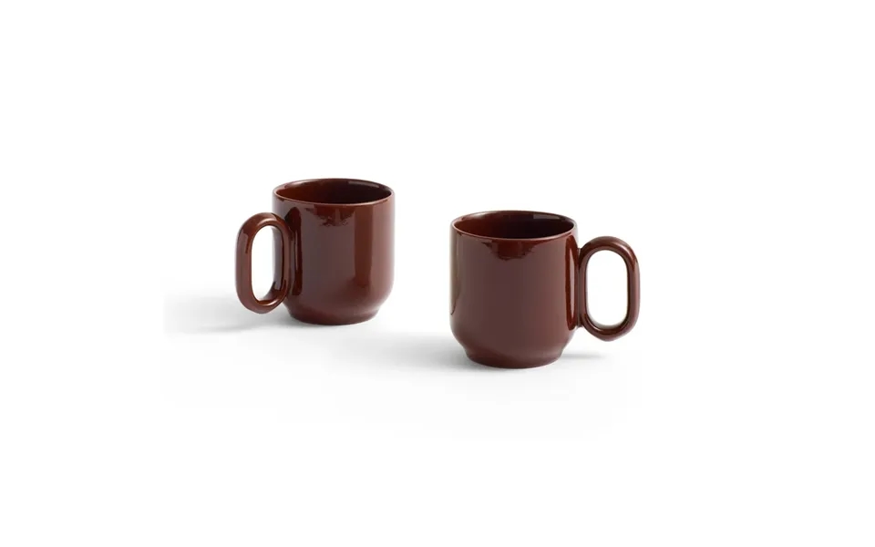 Hay - Barro Cup, Dark Red, Ø 8 Cm, Set Of 2, Terracotta