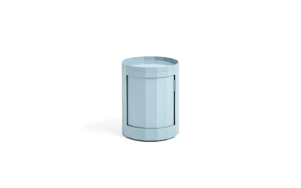 Hay - Facet Side Table, Blue, 49 Cm, Legs And Castors