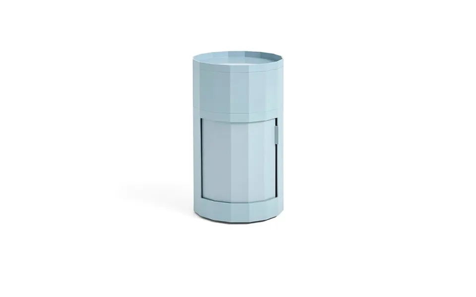 Hay - Facet Side Table, Blue, 66 Cm, Legs And Castors