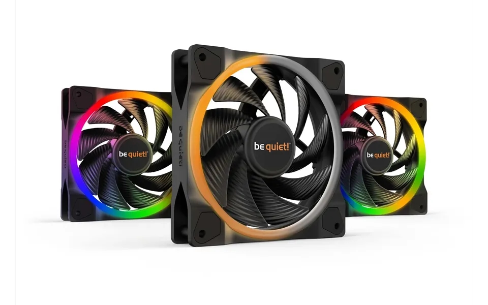 Be Quiet Light Wings 120mm Argb Pwm High Speed Fan Black 3 Pack