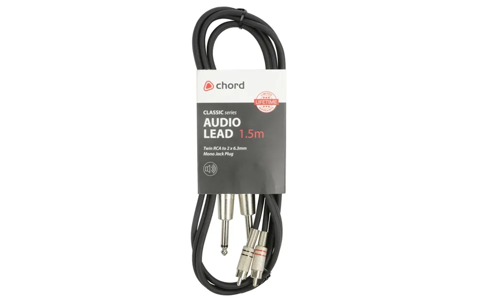 Chord Electronics 190.067uk Audio Cable 1.5 M 2 X 6.35mm Trs 2 X Rca B