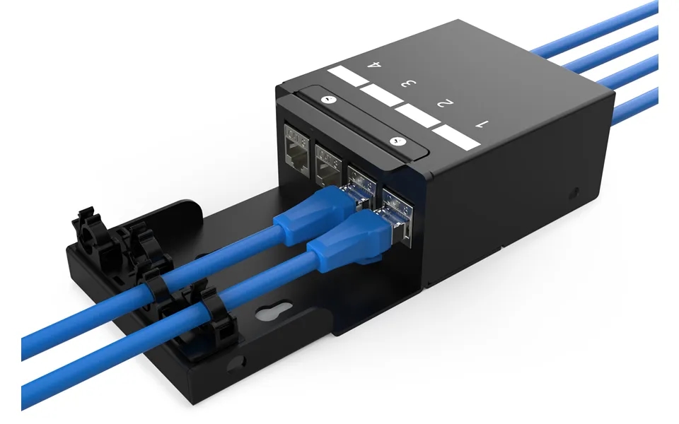 Digitus Consolidation Point Box. 4-port Keystone Modules With Intellig