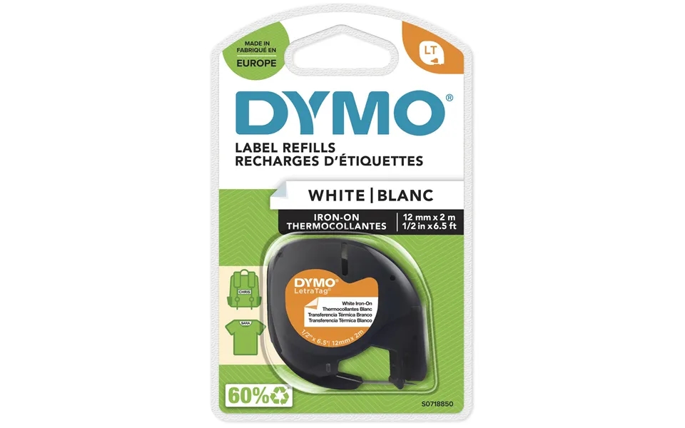 Dymo 18769 S0718850 Directlabel-etikettes Iron-on 12mm X 2m For Dymo L