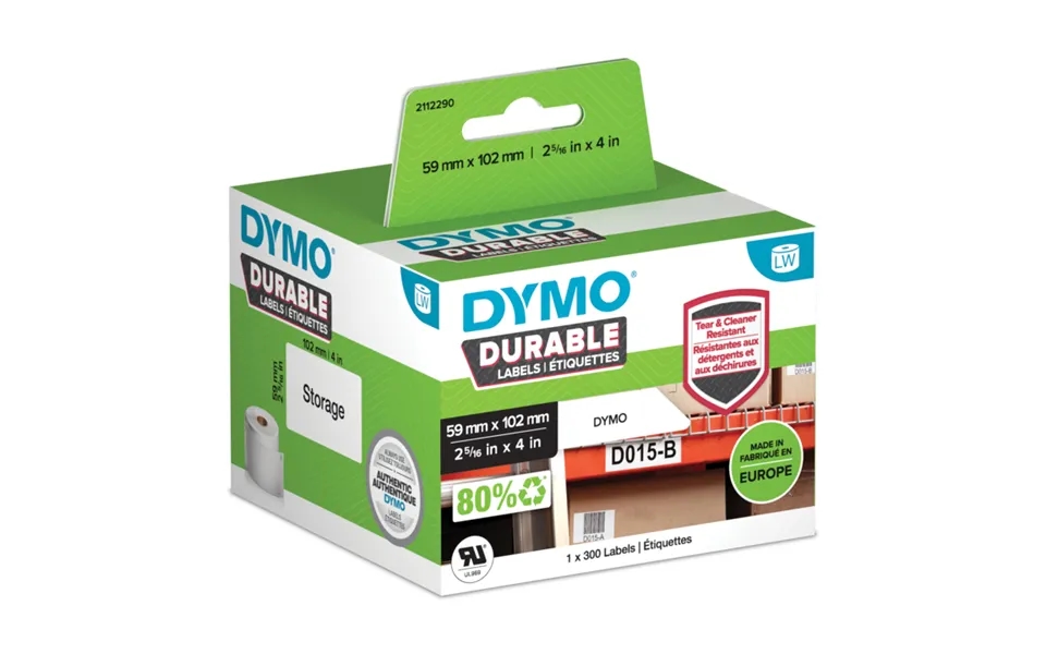 Dymo Durable White Self-adhesive Printer Label