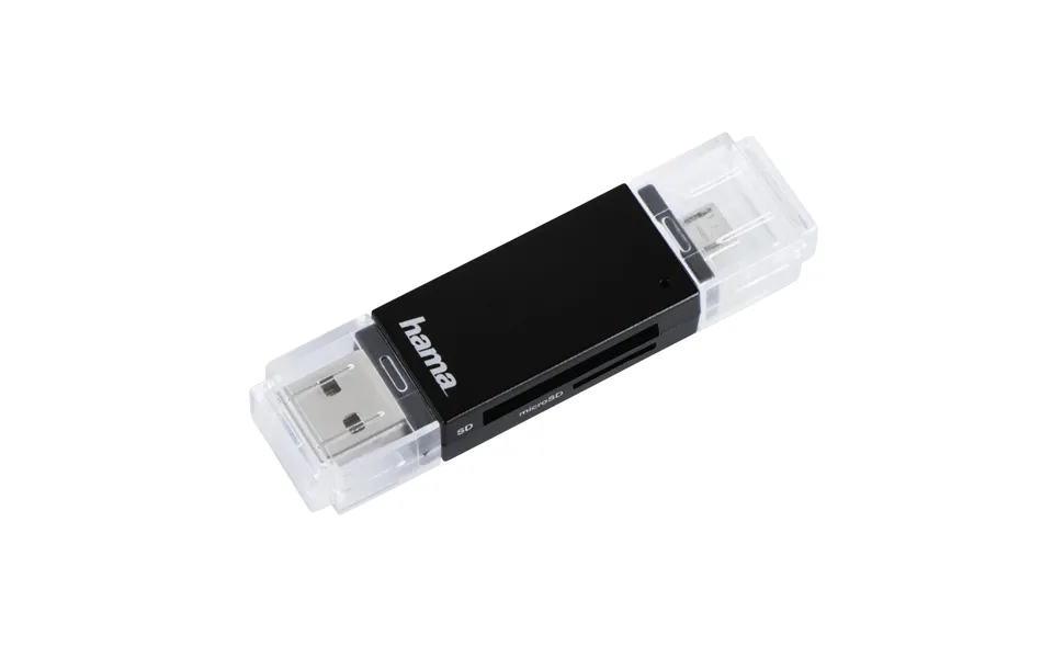 Hama Basic Usb 2.0 Otg Cardreader. Sd Microsd. Black
