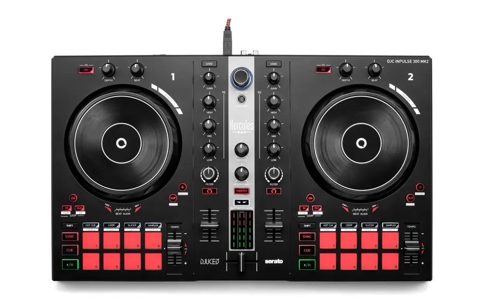 Hercules Inpulse 300 Mk2 Vinyl Scratcher Black. Red