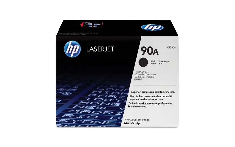 Hp Ce390a 90a Toner Cartridge Black. 10k Pages Iso Iec 19752 For Hp La