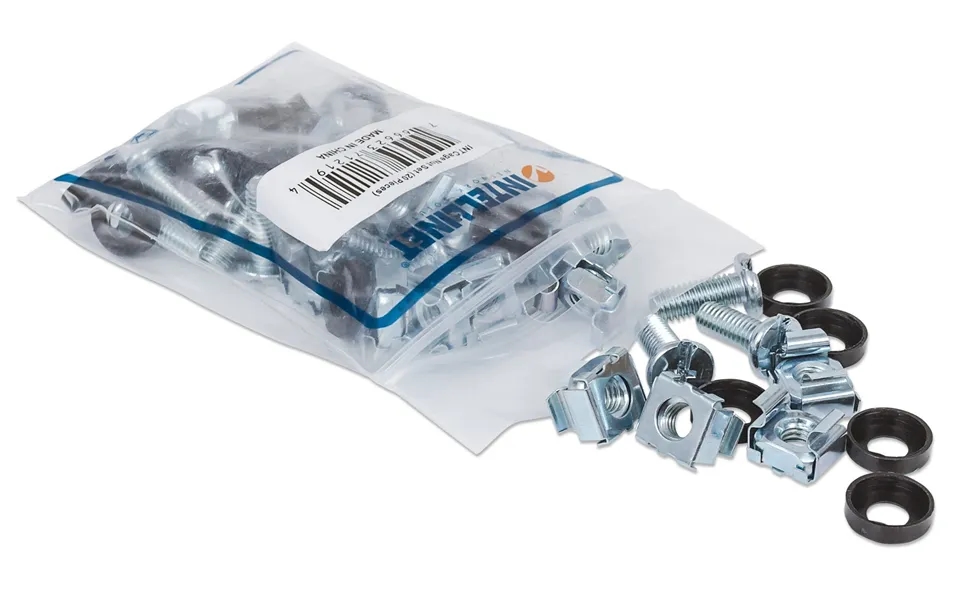 Intellinet Cage Nut Set 20 Pack . M6 Nuts. Bolts And Washers