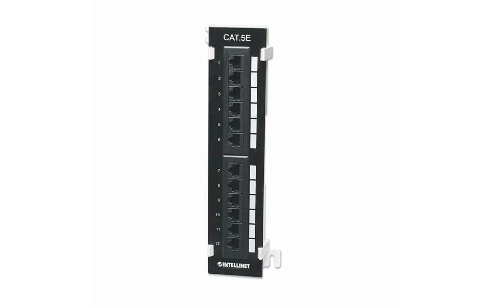 Intellinet Patch Panel. Cat5e. Wall-mount. Utp. 12-port. Black