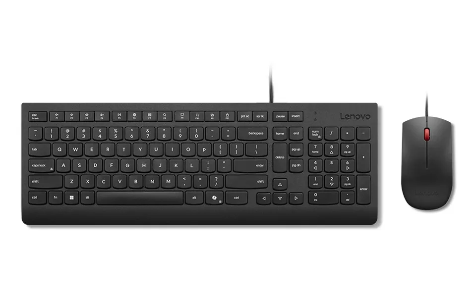 Lenovo Essential Wired Combo Black Us Euro Keyboard Mouse Included Uni