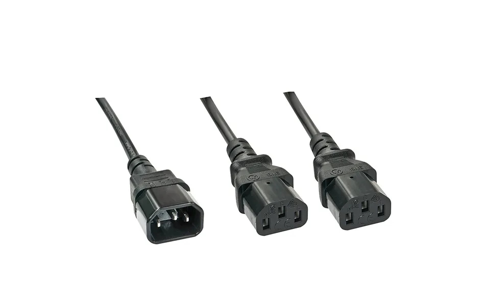 Lindy 1m Iec Splitter Cable Iec C14 To 2 X Iec C13