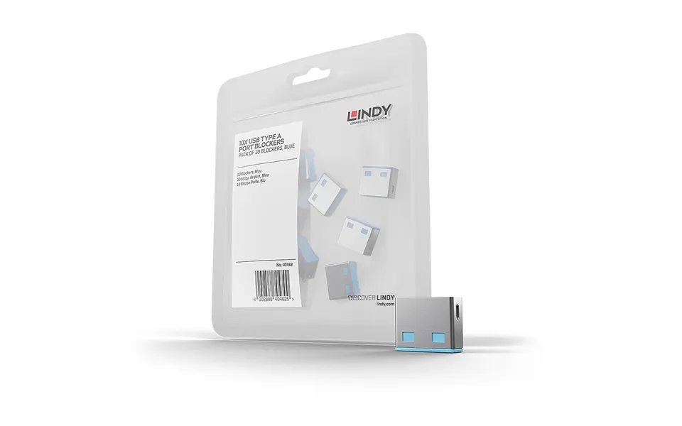 Lindy Usb Port Blocker Without Key - Pack Of 10. Colour Code Blue