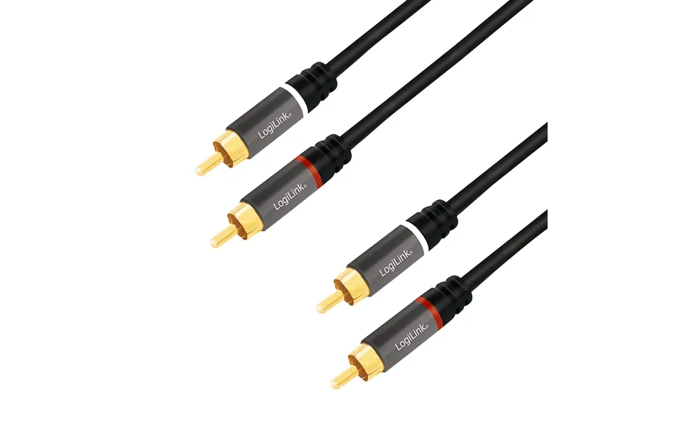 Logilink Ca1201 Audio Cable 0.5 M 2 X Rca Black