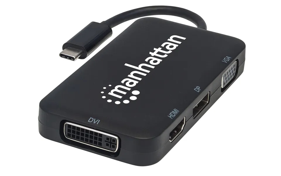 Manhattan Usb-c Dock Hub. Ports X4 Displayport. Dvi-i. Hdmi Or Vga